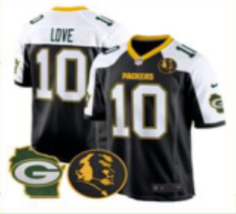 Men 2025 Green Bay Packers 10 Love black Third Generation Nike Limited NFL Jersey style 01